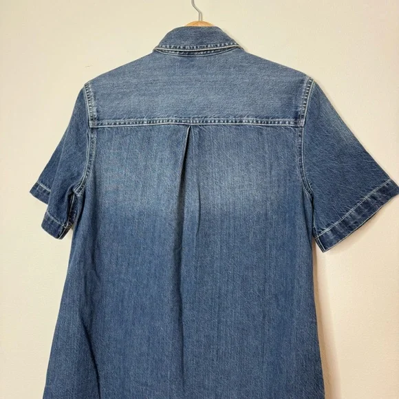 Madewell Denim Boxy Shirtdress in Demarco Wash size small - Picture 6 of 12